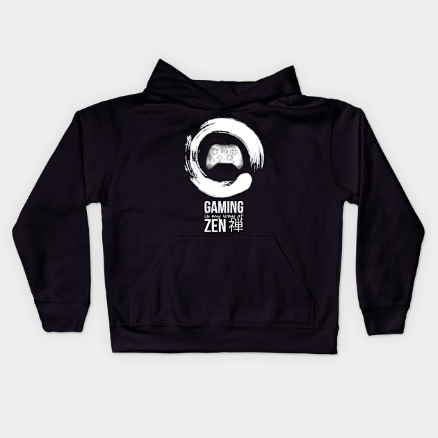 Gaming is my way of Zen Kids Hoodie by Lucia